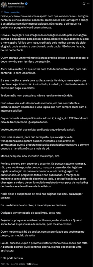 Encerramento de Leonardo Dias